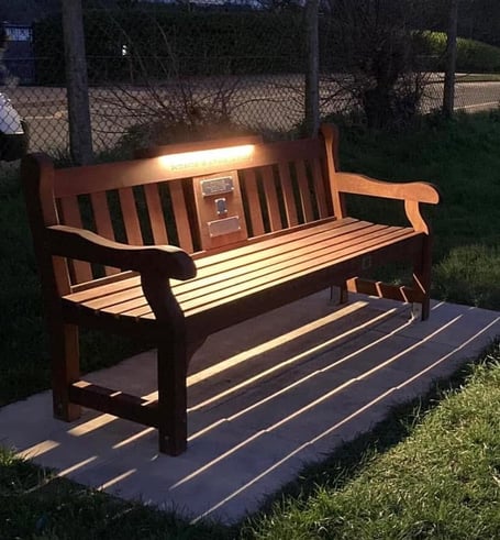 Illuminated Legend on the Bench