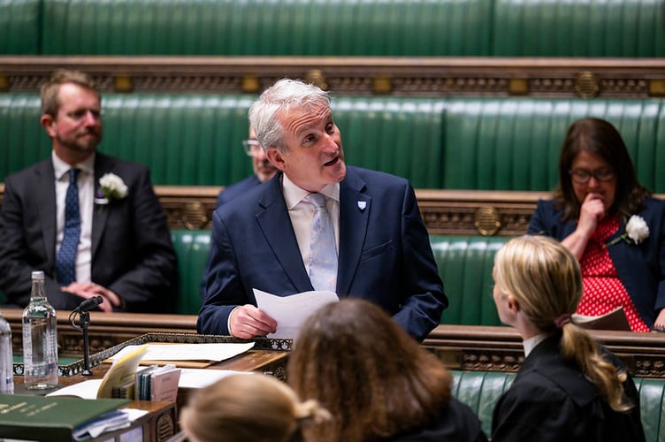 East Hampshire MP Damian Hinds speaking in the House of Commons.
