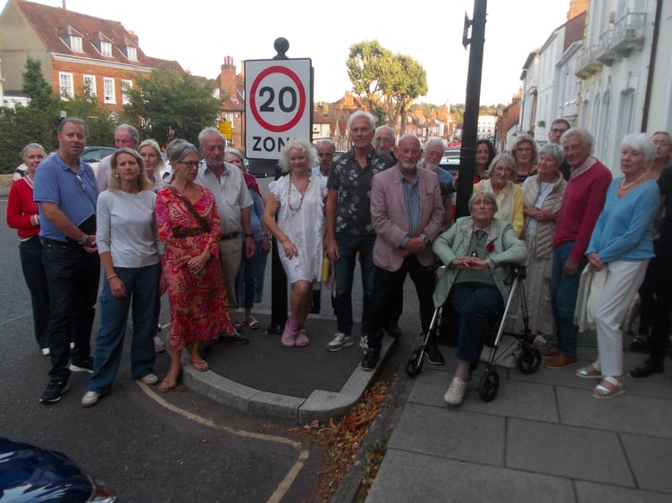 Residents of Farnham came together in Castle Street to discuss safe crossings, speeding and parking in the town, September 3rd 2026.