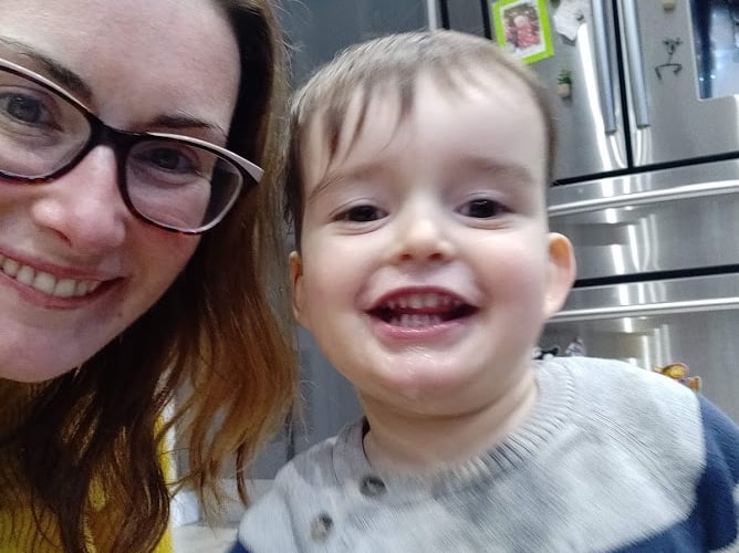Harley Cunningham of Horsell with her son James, who died aged 21 months.