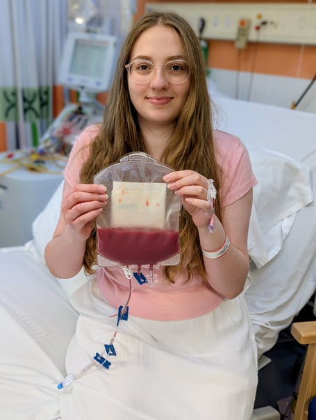 Sophie Eliadis donated her stem cells through the Anthony Nolan Cell Collection Centre.
