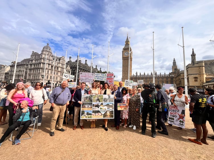 New Forest Together campaigners outside Parliament