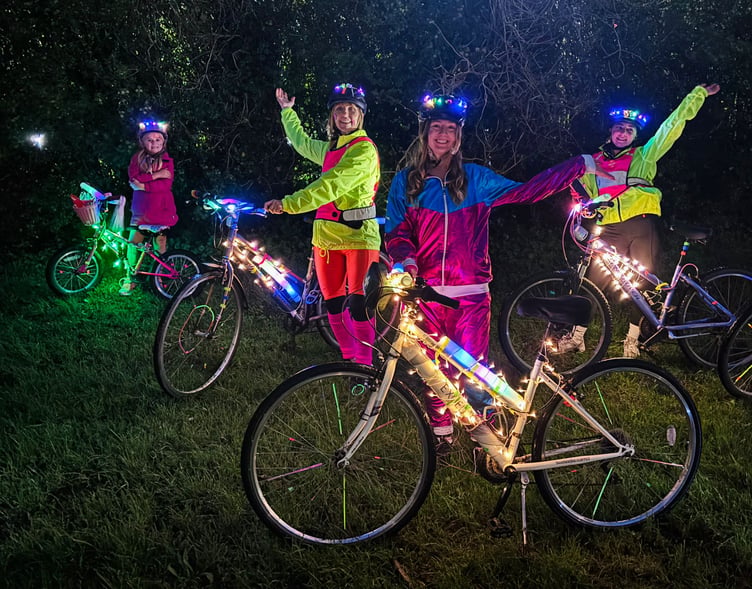 A Glow Ride event in Farnham.