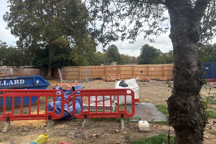 The Amenity building site at Gostrey Meadow which has remained untouched for 6 weeks