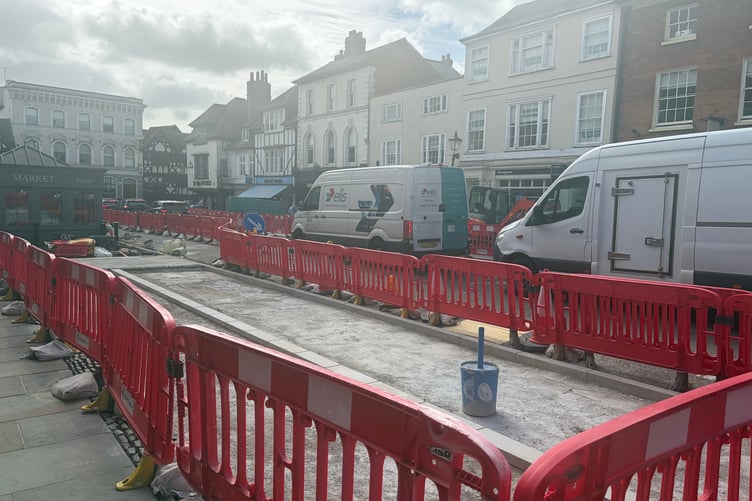 Roadworks on Castle Street