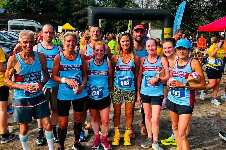 Farnham Runners after the Totton 10km