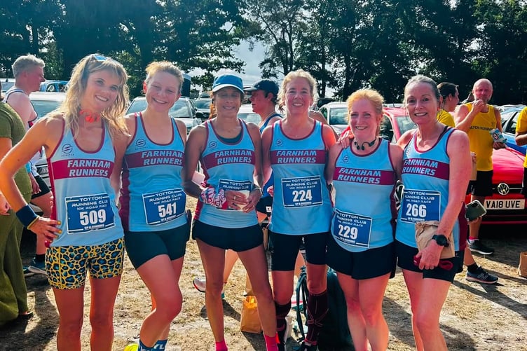 Farnham ladies at the Totton 10km