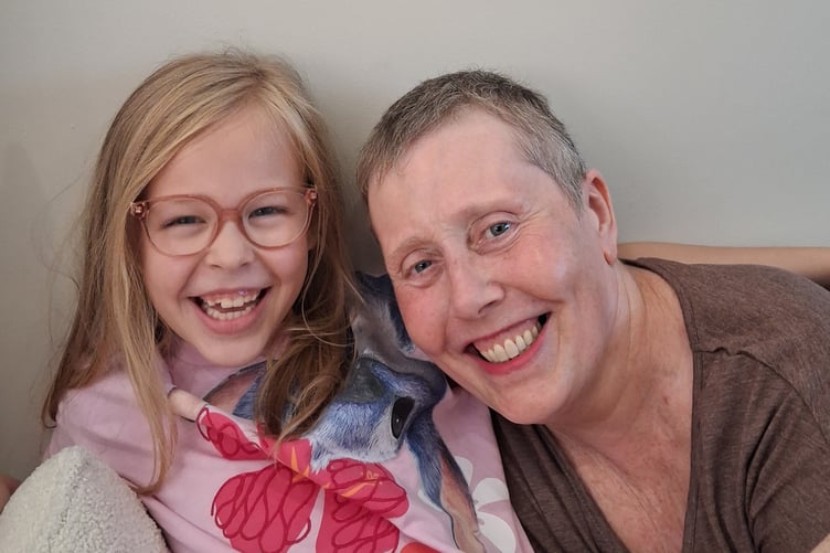 Phoebe Conway, 8 and Clare Keel, 59 from Yateley
