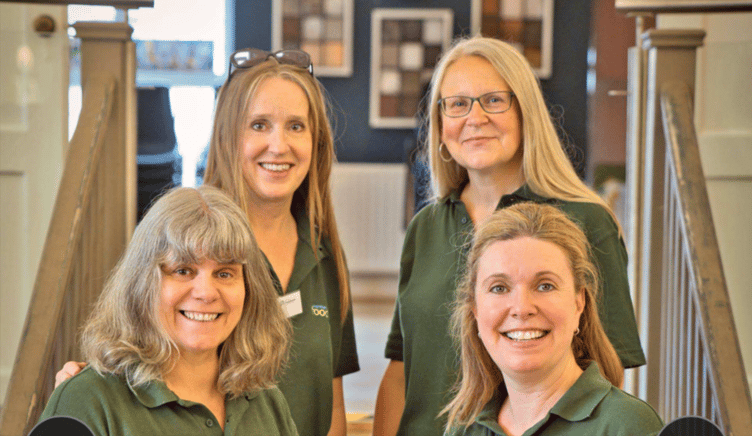 The Farnham Foodbank staff, led by project manager Fiona Brooks, top left. The foodbank also has 50 volunteers.