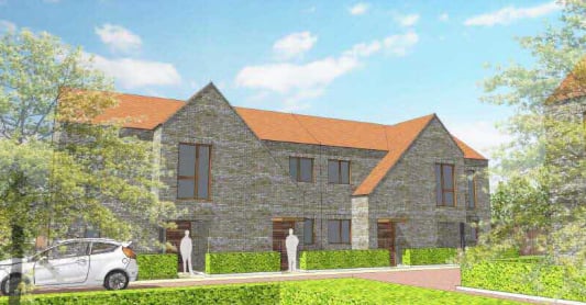 An artist’s impression of the proposed flats in Tongham.