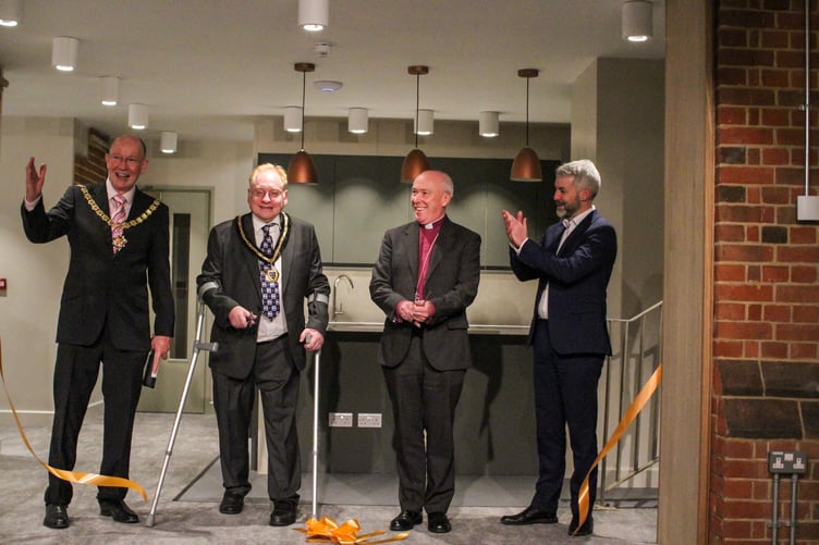 The ribbon is cut to officially open the new youth and community centre at Christ Church Woking, following its £5.7 million redevelopment.