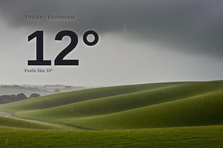 Farnham weather: heavy rain Friday with rain expected and a high of 12°C
