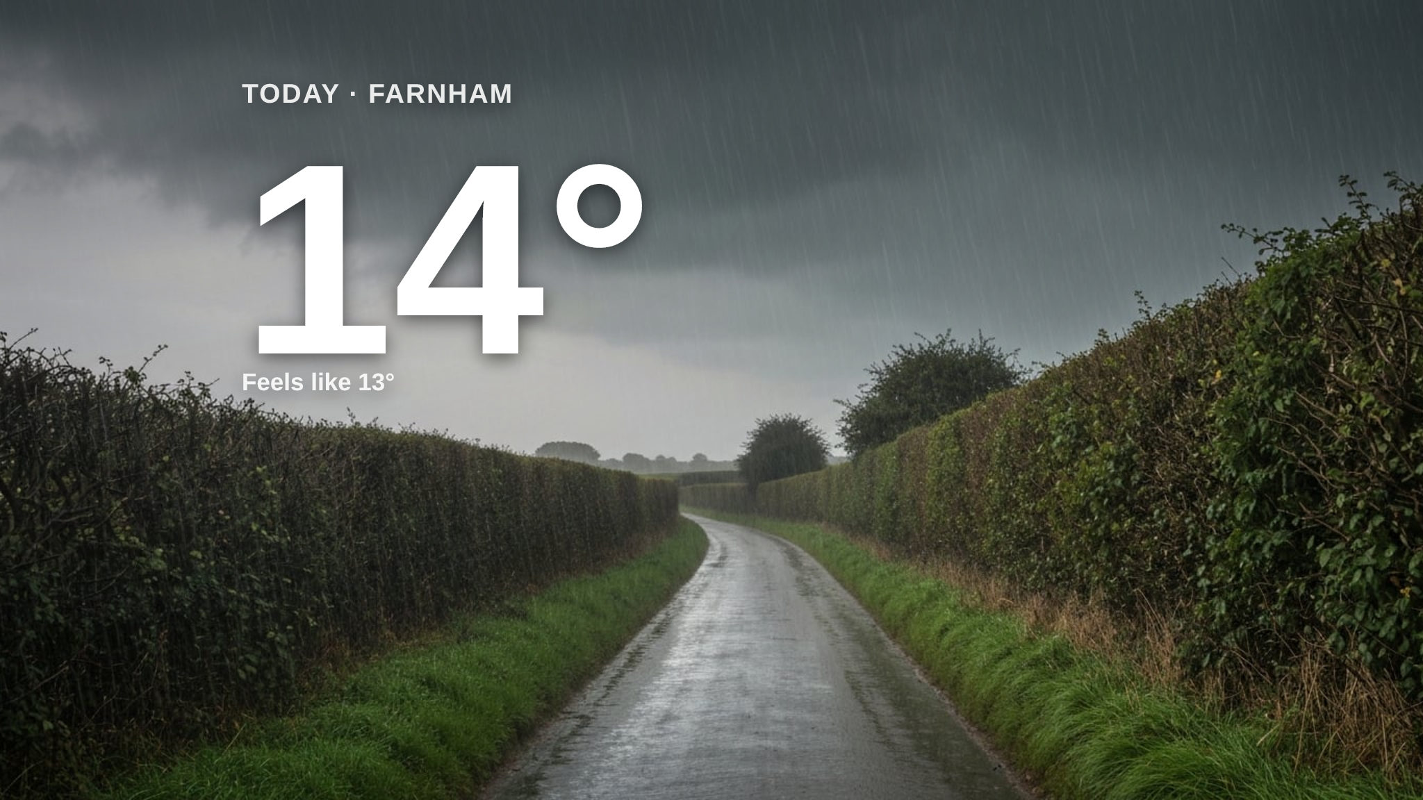 Heavy rain on the way for Farnham - here's your Thursday forecast