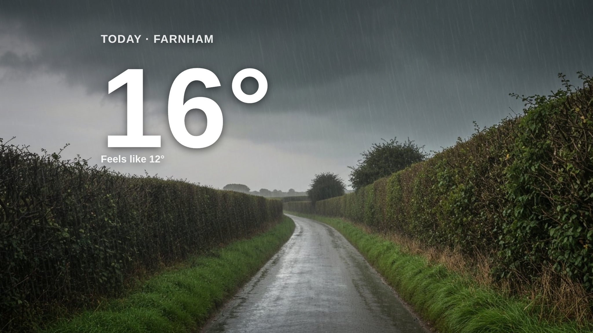 Heavy rain on the way for Farnham - here's your Saturday forecast