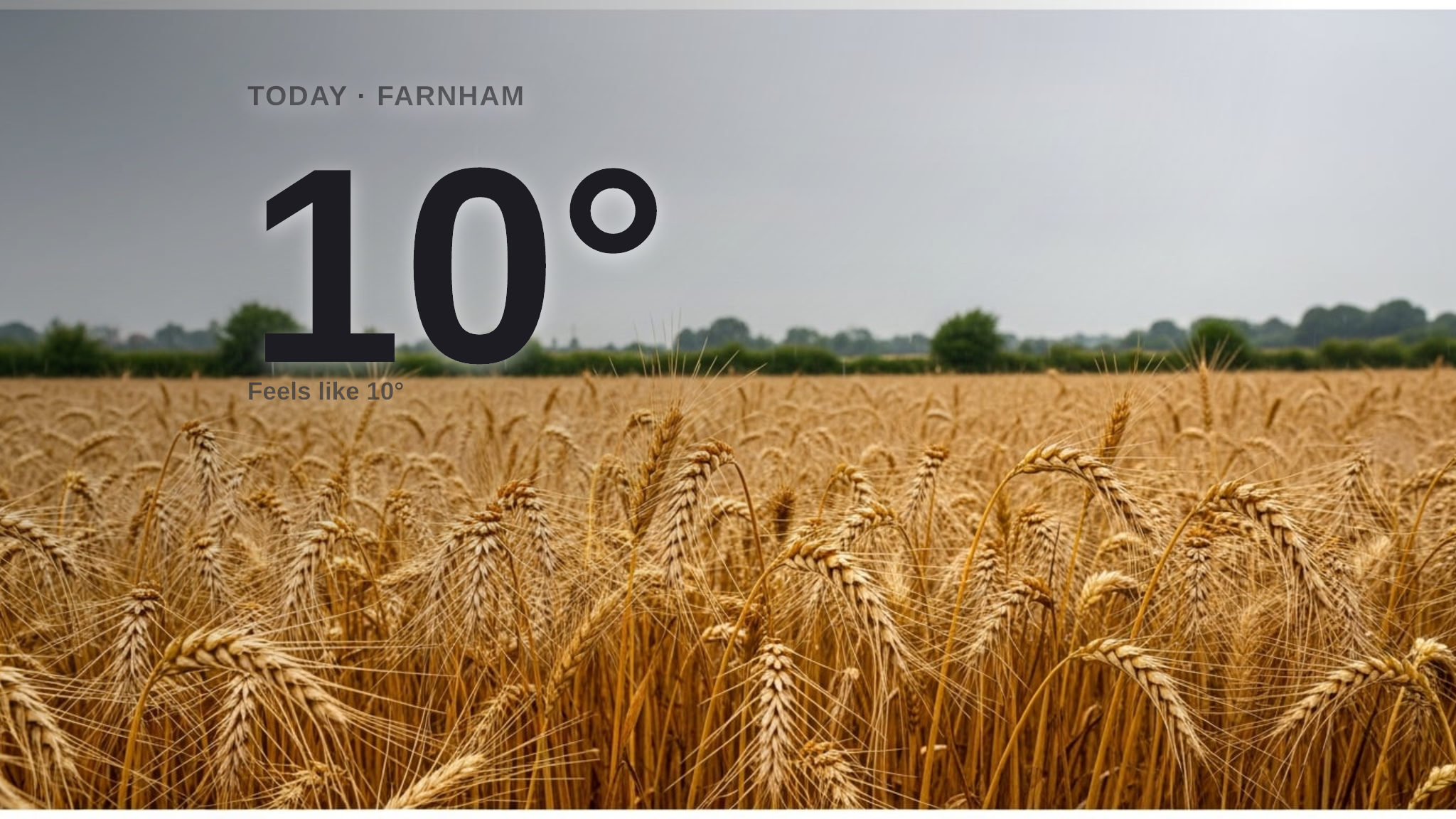 Rain on the way for Farnham today - here's your Wednesday forecast