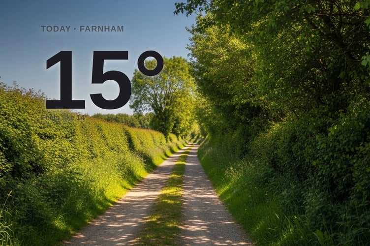 Farnham weather: sunny Friday with little chance of rain and a high of 15°C
