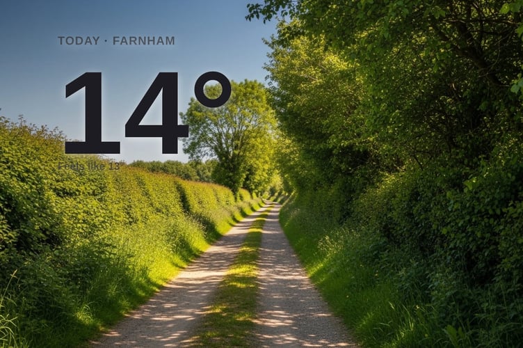 Farnham weather: sunny Saturday with little chance of rain and a high of 14°C