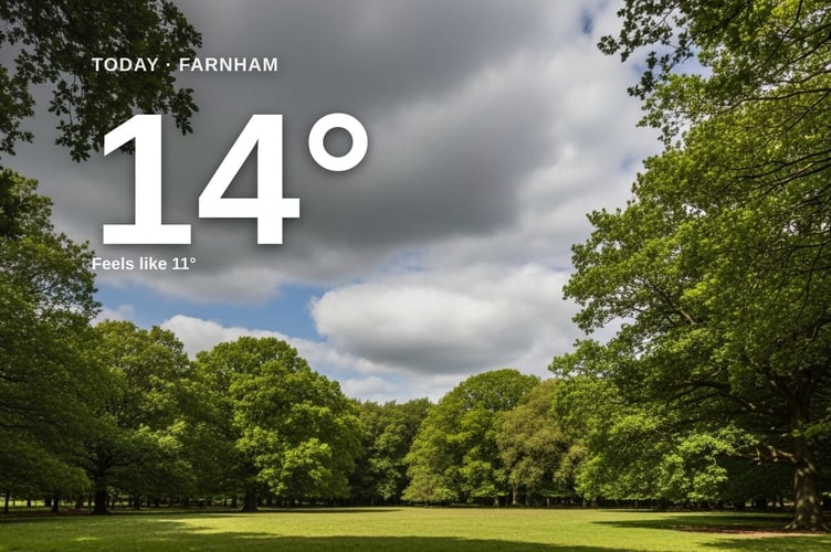 Farnham weather: partly cloudy Monday with rain expected overnight and a high of 13°C