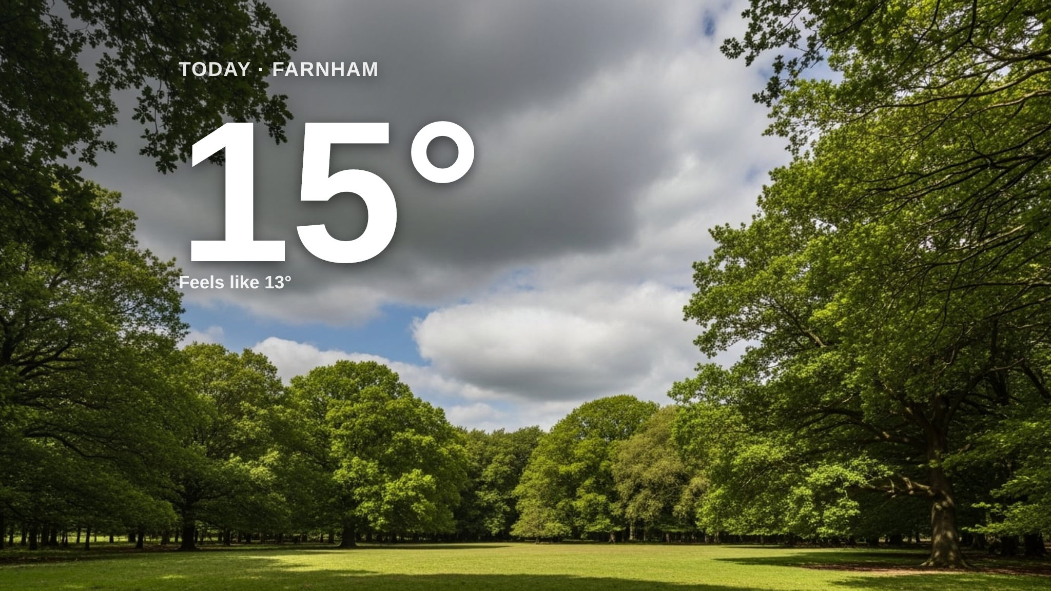 Clouds and sun for Farnham today - here's your Wednesday forecast