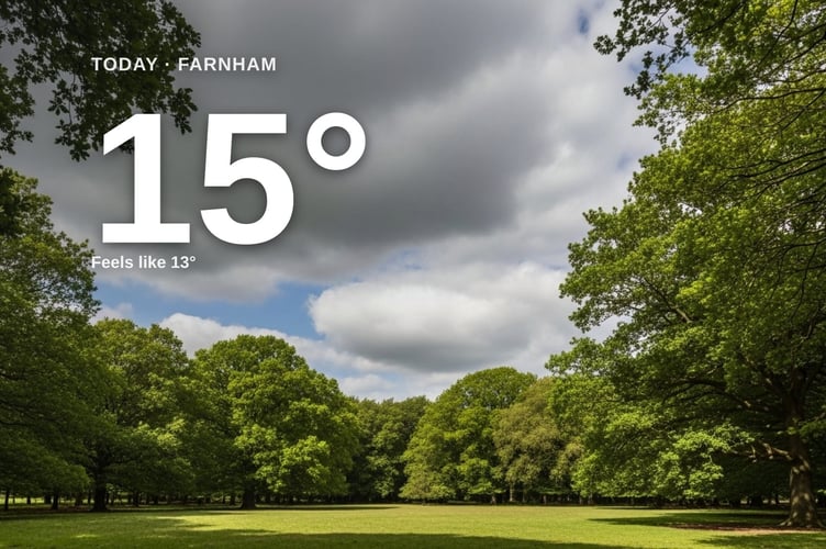 Farnham weather: partly cloudy Wednesday with little chance of rain and a high of 15°C
